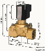 Busch Jost 8254300.9154.230492/2-razvodni magnetni ventil 82 540 230 V/AC, priključek G3/