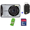 Canon PowerShot A490 + polnilec GP S360 + SanDisk SD HC 8GB + torbica TBC302