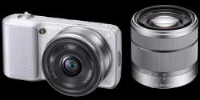 Digitalni fotoaparat SONY NEX-3D 16mm + 18-55mm , Srebrn