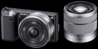 Digitalni fotoaparat SONY NEX-5D 16mm + 18-55mm, Črn