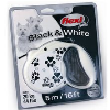 FLEXI povodec BLACK & WHITE s tačkami, za pse do 20kg