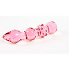 G-spot crystal clear pink dildo