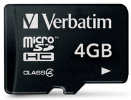 Micro Secure Digital (microSDHC) kartica Verbatim 4 GB Class 4 (44002)