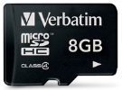 Micro Secure Digital (microSDHC) kartica Verbatim 8 GB Class 4 (44004)