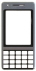 Ohišje Sony Ericsson P1, sprednji del, srebrn
