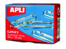 Papirne sponke, srebrne št. 2 vel. 32 mm Apli, Multi3