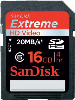 SANDISK SDHC kartica 16GB EXTREME HD VIDEO