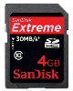 Secure Digital (SDHC) kartica SanDisk EXTREME 4GB (30MB/s, Class 10)