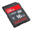 Secure Digital (SDHC) kartica SanDisk Ultra 16GB (15 MB/s, Class 4)