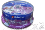 Verbatim DVD+R DL 8X 8,5GB Dual Layer Printable, 50 kom